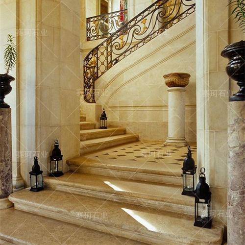 别墅酒店展厅大堂客厅 石材精装深啡网浅啡网楼梯踏板门头石阶梯